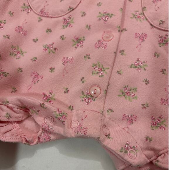 Vintage Disney Baby Girl 12M 90s Y2K Embroidered Winnie the Pooh Floral Romper - Picture 4 of 5